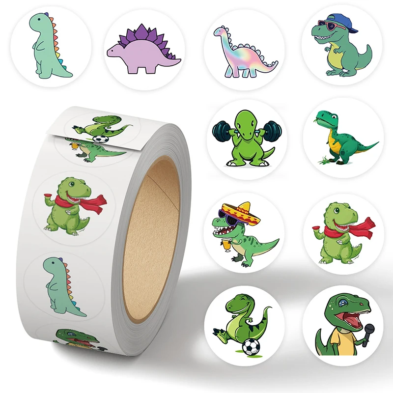 Pet Supplies Rewards - 500PCS Pegatinas de Dinosaurios de Dibujos