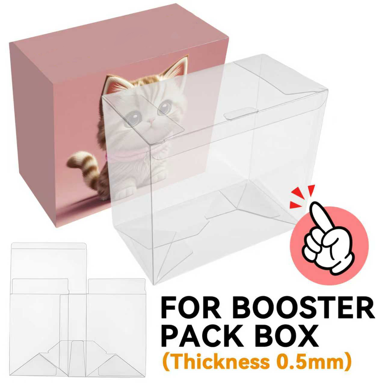 Pet Supplies Stores - Caja protectora transparente para tarjetas PTCG