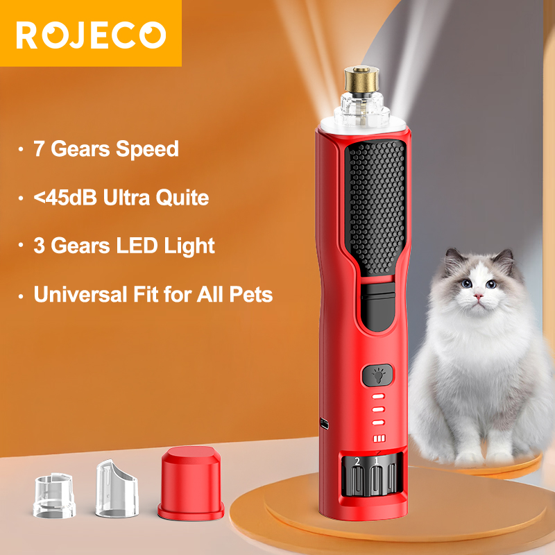 ROJECO-amoladora de uñas eléct - Pet Nail Grinder reseña y precio